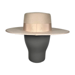 Sombrero Canotier de Fieltro Beige
