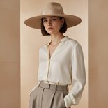 Felt Beige Fedora Hat