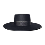 Felt Black Canotier Hat
