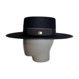 Felt Black Canotier Hat