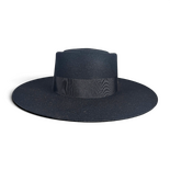 Felt Black Canotier Hat