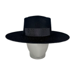 Felt Black Canotier Hat