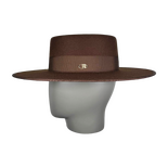 Felt Brown Canotier Hat