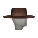 Felt Brown Canotier Hat