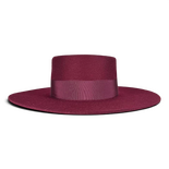 Felt Burgundy Canotier Hat