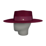 Felt Burgundy Canotier Hat