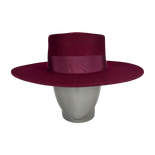 Felt Burgundy Canotier Hat