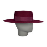 Felt Burgundy Canotier Hat