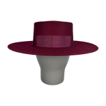 Felt Burgundy Canotier Hat