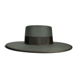 Felt Green Canotier Hat