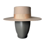 Florence beige canotier hat