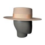 Florence beige canotier hat