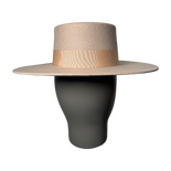 Florence beige canotier hat