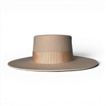 Florence beige canotier hat