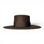 Florence Brown Canotier Hat
