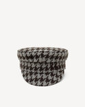 Houndstooth cotton-blend baker boy cap