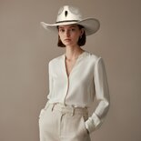 Ivory Suede Cowboy Hat