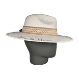 Ivory Suede Fedora with Feather