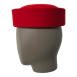 Jackie Cherry Pillbox Hat