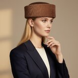 Chapeau Pillbox en Chocolat