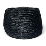 Jackie Palm Charcoal Pillbox Hat