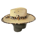 Sombrero de palma de leopardo