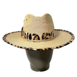 Sombrero de palma de leopardo