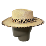 Sombrero de palma de leopardo