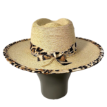 Sombrero de palma de leopardo