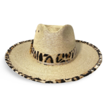 Sombrero de palma de leopardo