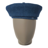Logo-embroidered Denim Beret