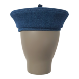 Logo-embroidered Denim Beret