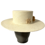 Monogram-embellished Boater Hat