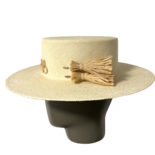 Monogram-embellished Boater Hat