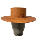 Monogram-embellished Boater Hat