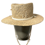 Капелюх-боатер з ланцюжком та монограмою