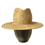 Sombrero Fedora con Correa de Cadena y Adornos de Monograma