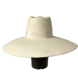 Monogram-embellished Wide Brim Fedora Hat