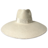 Monogram-embellished Wide Brim Fedora Hat