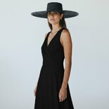 Naiara Fine Raffia Braid Canotier Hat