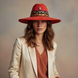 Fedora de Ante Rojo