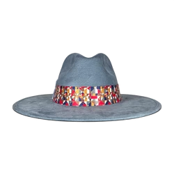 Blue Suede Fedora with Quartz