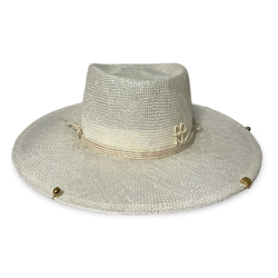 Chain Strap Sisal Gambler Hat