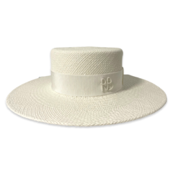 Double Chain Strap Boater Hat