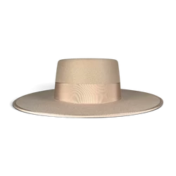 Felt Beige Canotier Hat
