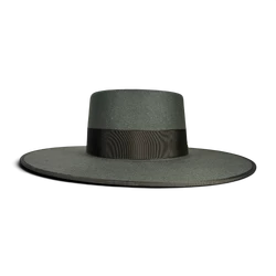Felt Green Canotier Hat