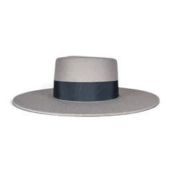 Felt Light Gray Canotier Hat