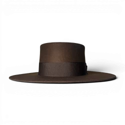 Florence Brown Canotier Hat