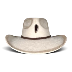 Elfenbeinfarbener Wildleder-Cowboyhut