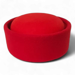 Jackie Cherry Pillbox Hat